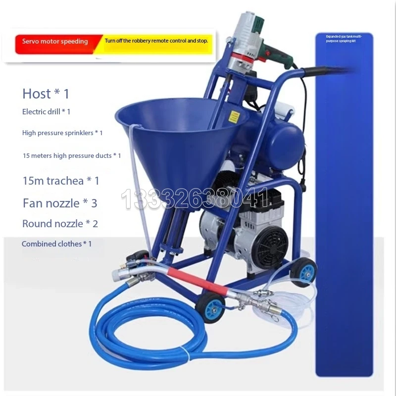 Cement Spraying Machine 10L Concrete Cement Grouting Sprayer Machine for Wall Plastering 220V Home Use Pneumatic Sprayer