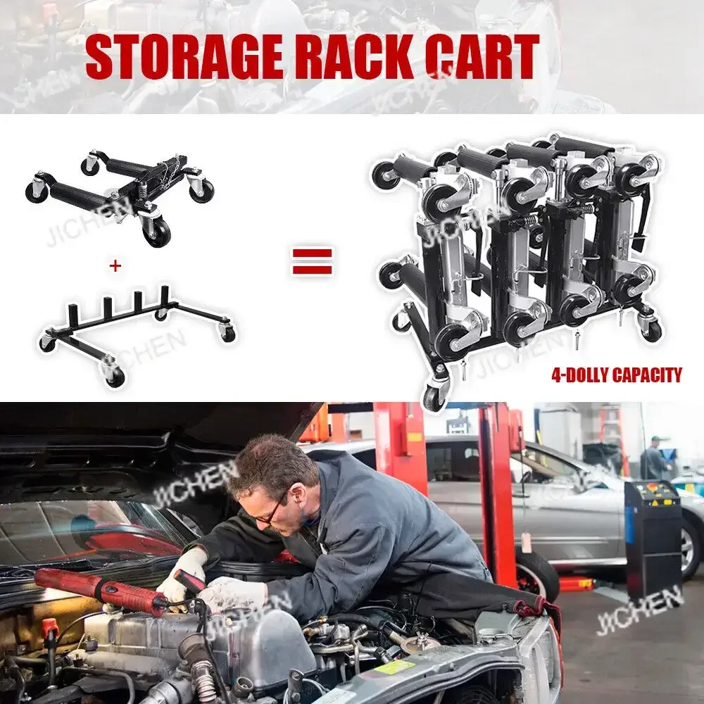 CE 4T بالجملة عجلة السيارة الهيدروليكية دوللي الذهاب مجموعة الرافعات مركبة 1500LB السيارات سحب نقل موقف عجلة دوللي سيارة المحرك أداة تتحرك #5