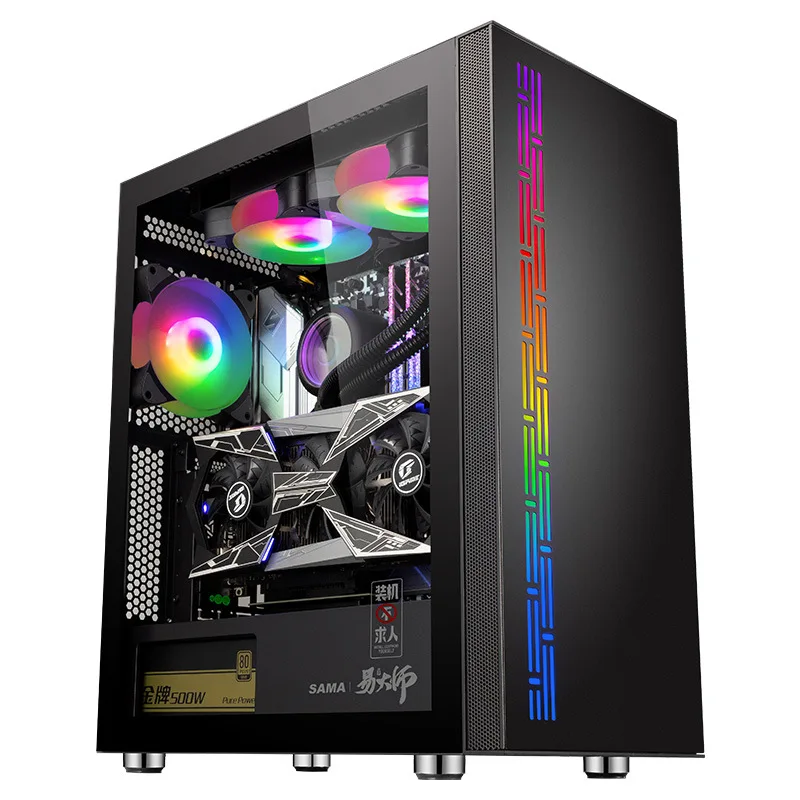 

Applicable to SAMA Luban 1 black, game computer host box, glass side transparent/explosion-proof design/