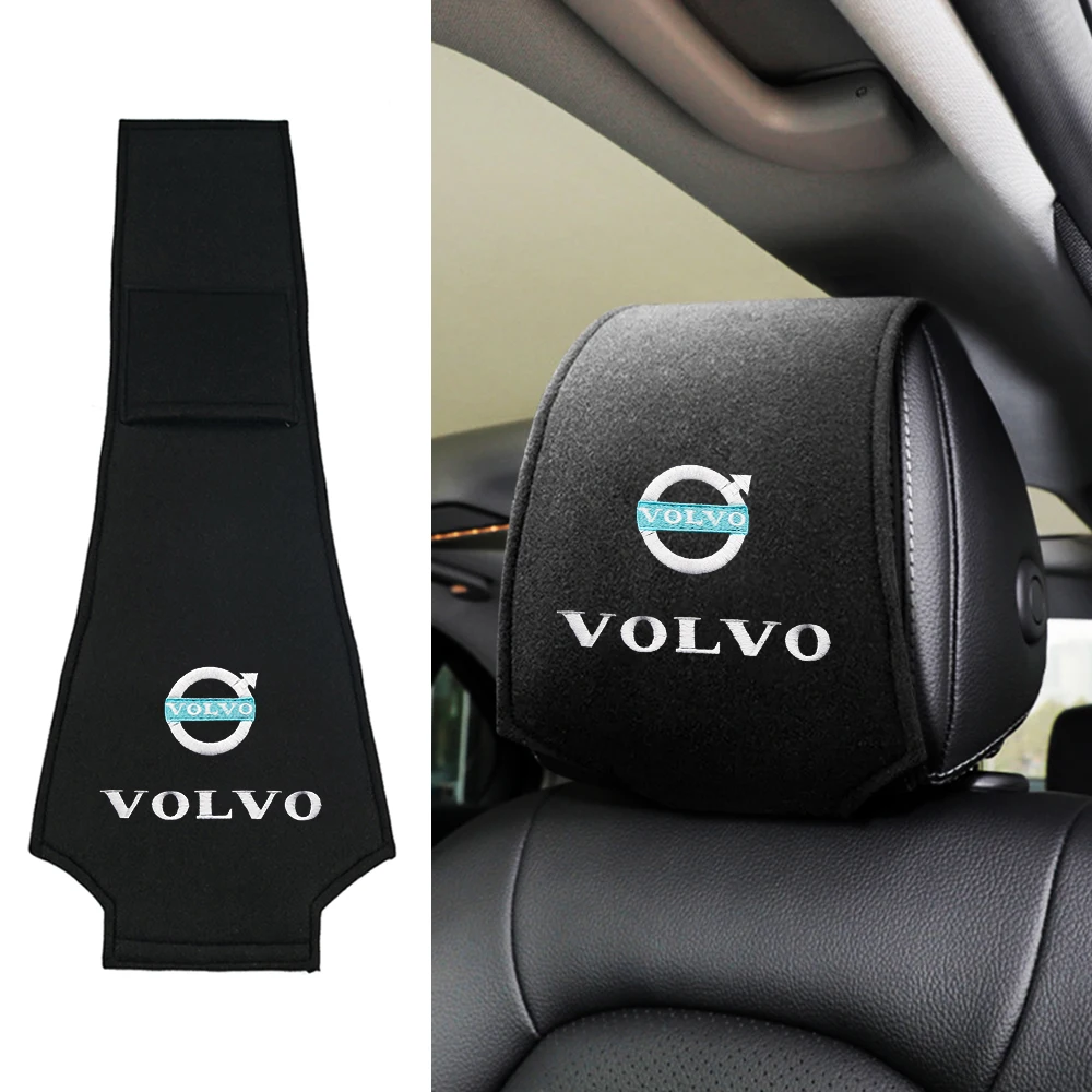 Car Headrest Covers Travel Neck Support Holder Covers For Volvo XC60 XC90 T6 AWD C30 C70 S40 S60 S70 S80 S90 V40 XC70 C30 C70