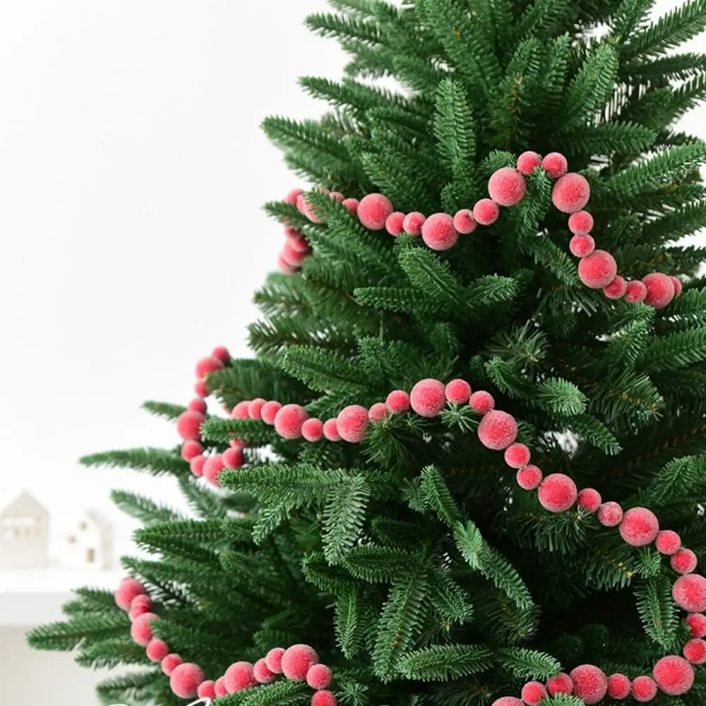 

2.75 Meters Xmas Hanging Pendant Decorative Realistic Red Berry Garland Foam Red Berry Pendant Gift Wrapping