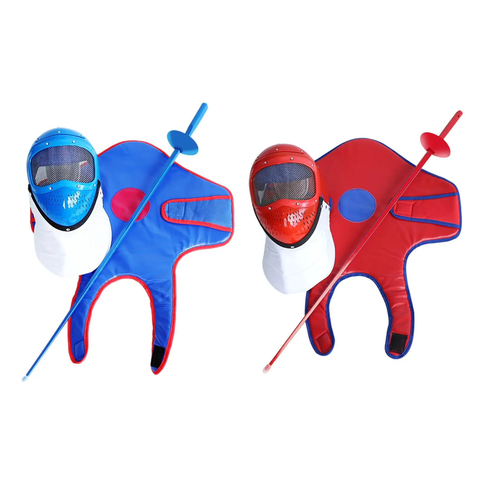 Fencing Sports Mask Breathable Practical Equipment Face Protection Portable Practice Sword Set for Child Beginner Children Kids