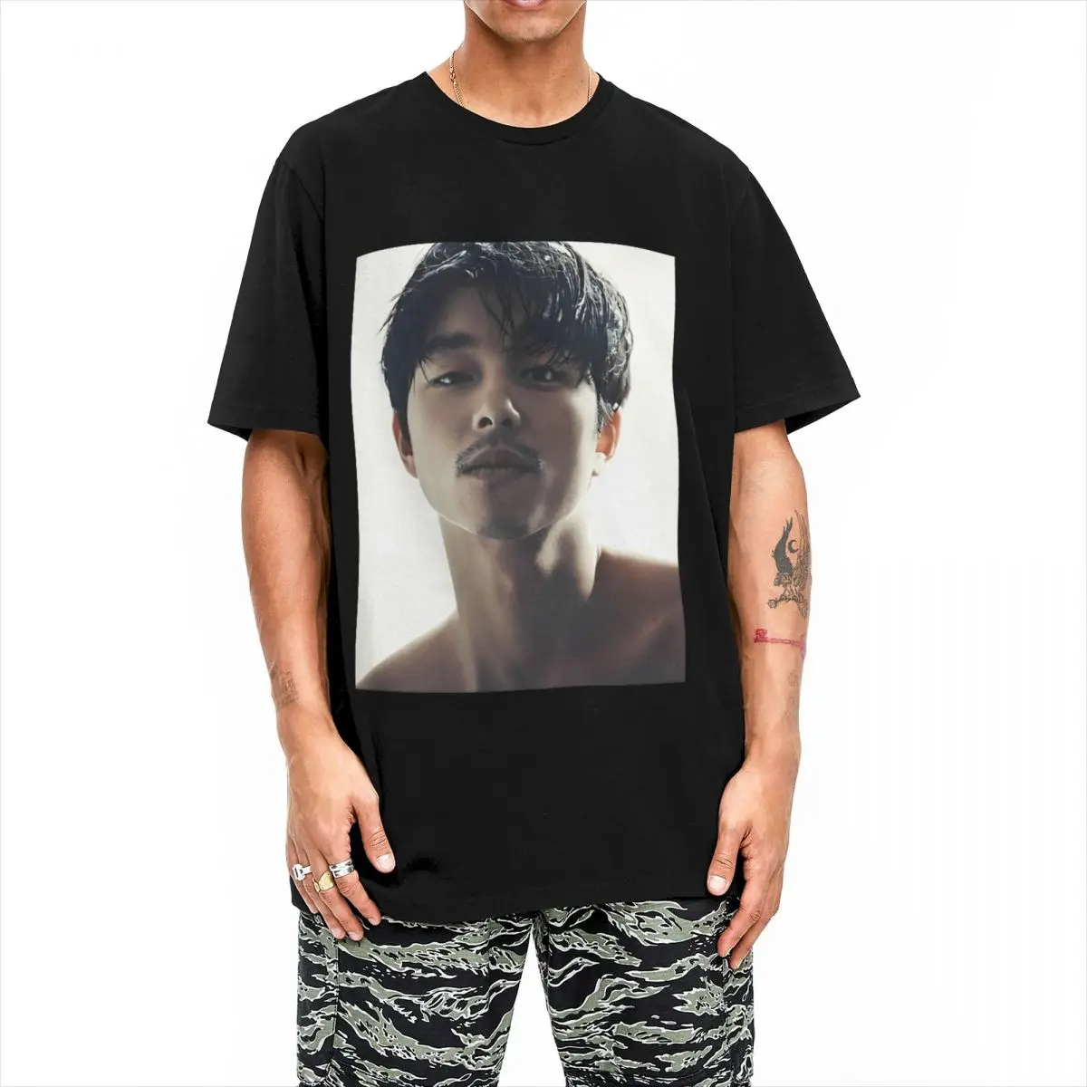 Gong Yoo T-Shirt Summer Aesthetic T-Shirts Cotton Novelty Tee Shirt For Man Short Sleeve Pattern Top Tees