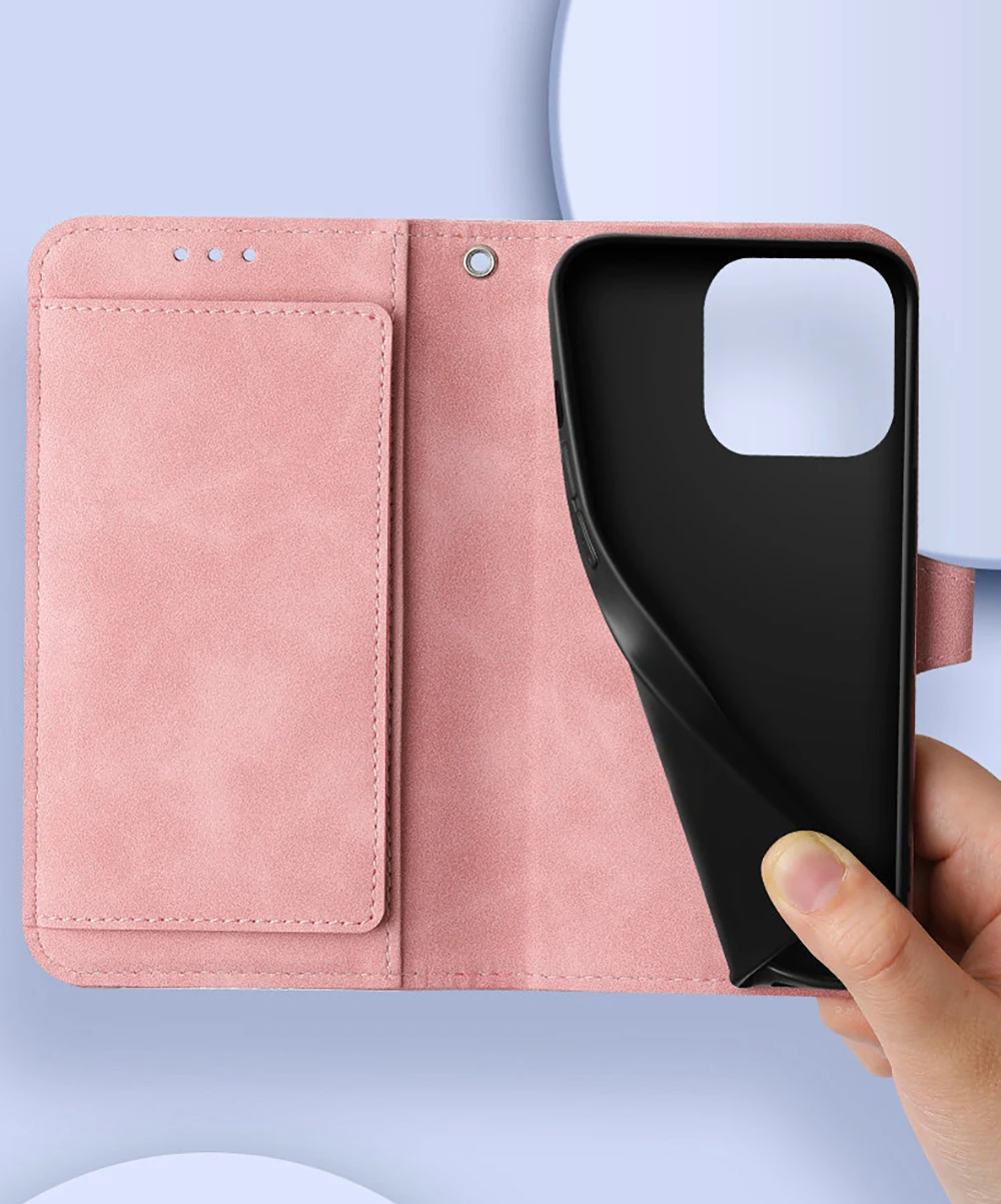 Funda con tapa y cremallera para Samsung Galaxy A70, A50, A40, A30, A20, A10, cordón de cuero, correa para la muñeca, Funda con tapa tipo billetera, 7 tarjetas