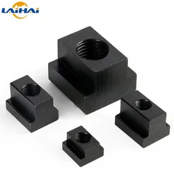 2pcs M6 M8 M10 M12 M16 M18 Oxided 45# Steel Grade 8.8 Finish T-Slot HRC:23-32 T-nut T-block T-groove Pressing Plate Nut