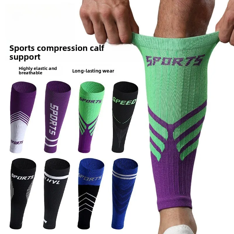 Sports Calf Support Socks Knitted Breathable Non Slip High Elastic Protective for Men Women Fitness Basketball