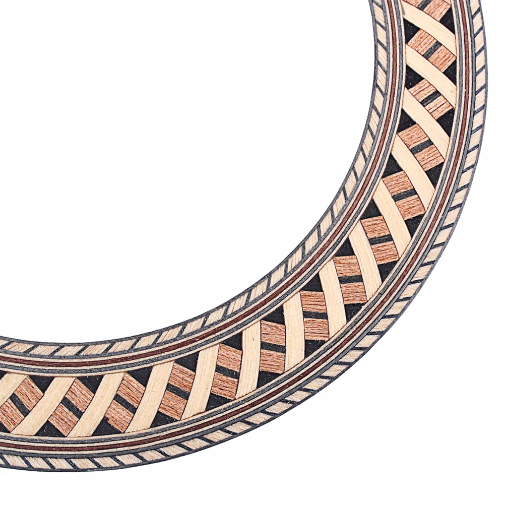 

Curved Wood Strips Guitar Sound Hole Rosette Easy Apply Remove Inlay Decals Electric Bass Acoustic Parts Replacement Custom
