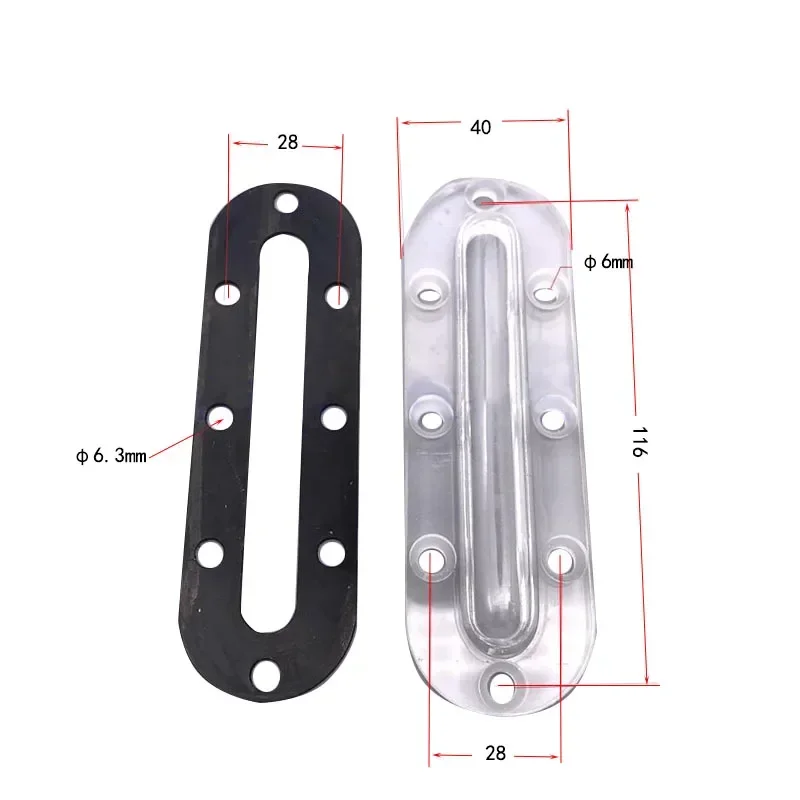 Oil level gauge for oil sight glass of screw air compressor Spool pump vacuum pump oil label h150 Elliptical  indicator gauge