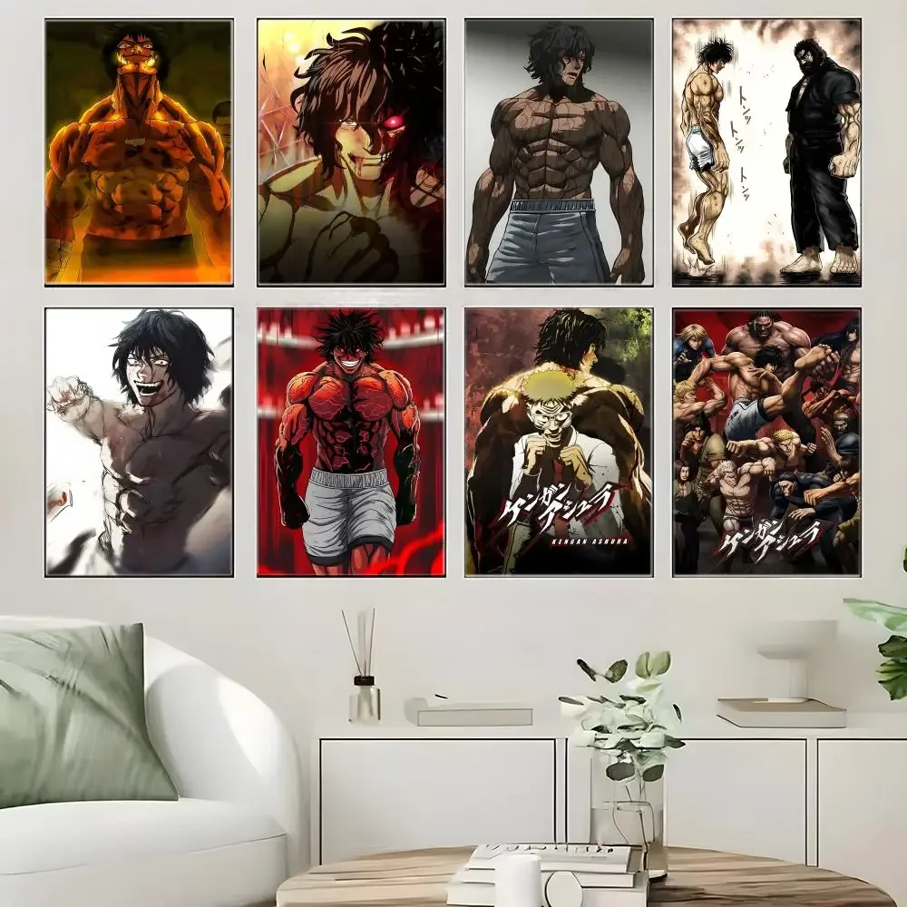 Anime Martial Arts K-Kengan Ashura Poster Crease Free Waterproof Durable All Space Wall Decor