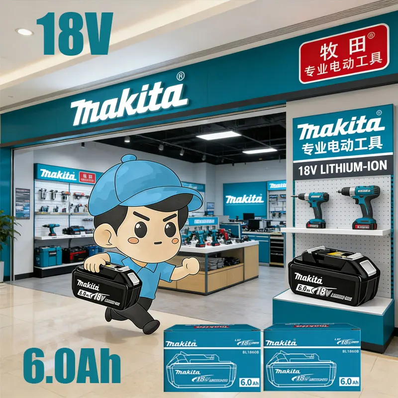 

6000mAh Makita Original Lithium ion Rechargeable Battery 18V 6Ah 5Ah 2Ah18v Replacement Batteries BL1860 BL1830 BL1850 BL1860