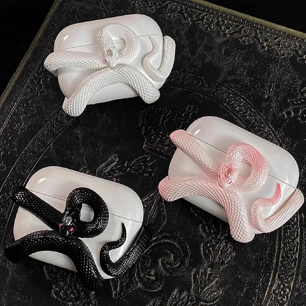 For AirPods 4 Snake-shaped Headphone Protective Cover Anti Fall And Dust-proof Resin Shell For Airpods 4 Earphone Case