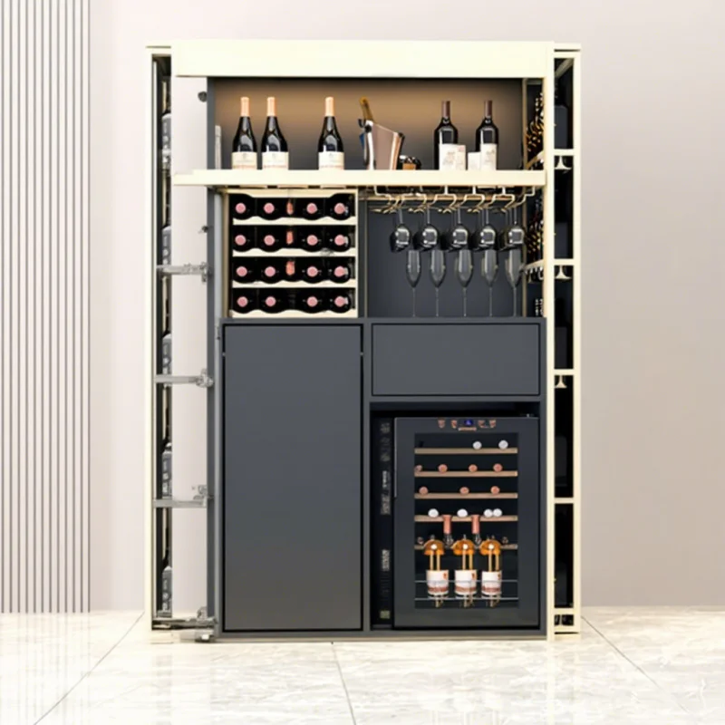 Customize.High Quality Stainless Steel Wine Glass Hanger LED Light Elegant Under Cabinet Wine Decoration Restaurants