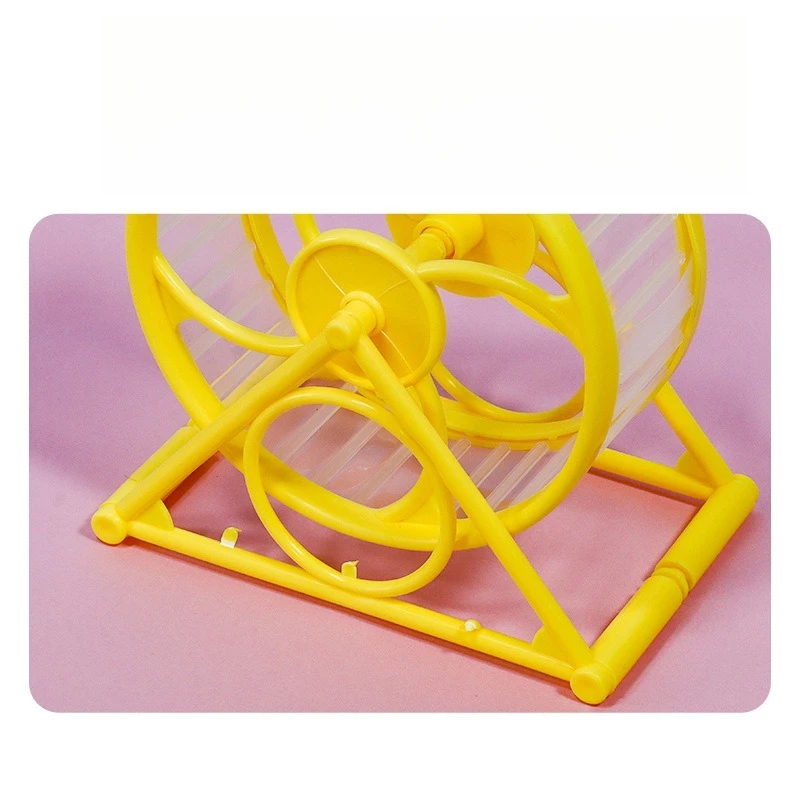 1 قطعة عجلة الجري الهامستر الصامت الذهبي تحمل الأسطوانة لا عالقة القدم مفرغة الكرة قوس الحيوانات الأليفة الصغيرة آمنة وسهلة التنظيف #4