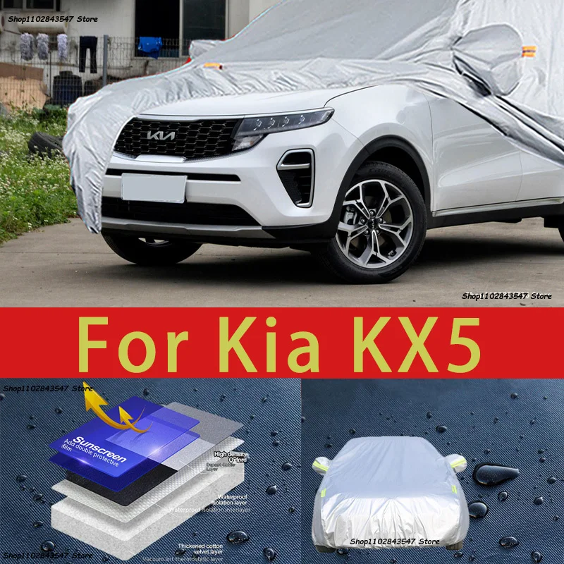 

Для Kia KX5 наружная защита на весь автомобиль, снежный чехол, Солнцезащитный водонепроницаемый пыленепроницаемый внешний автомобильный аксессуар