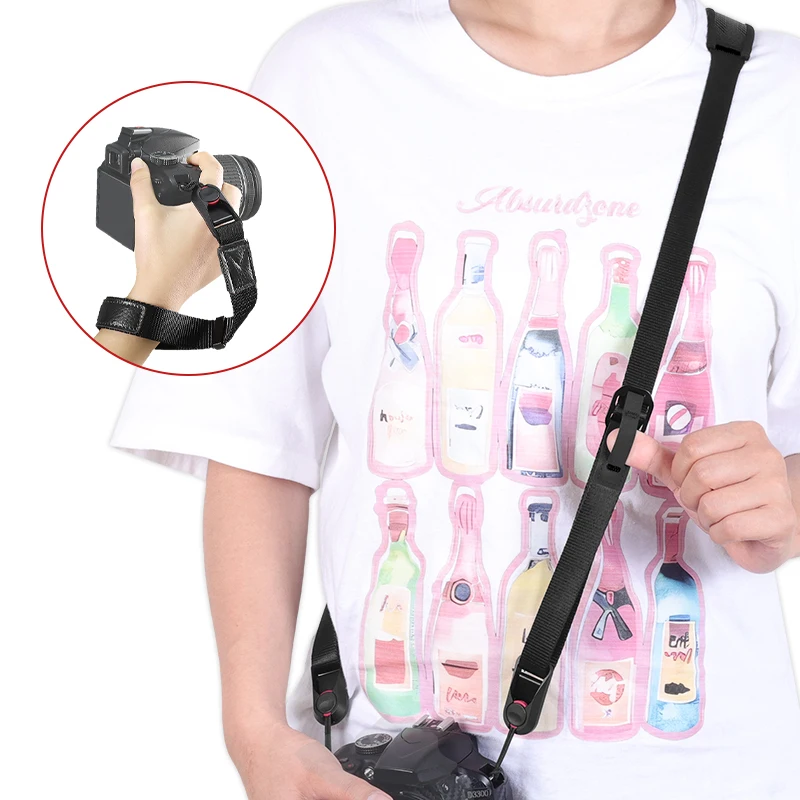 Camera Shoulder Wrist Strap Quick Release Adjustable Sling for Nikon D7500 D750 D610 D3500 D850 D5600 Canon 5D 6D II IV 90D DSLR