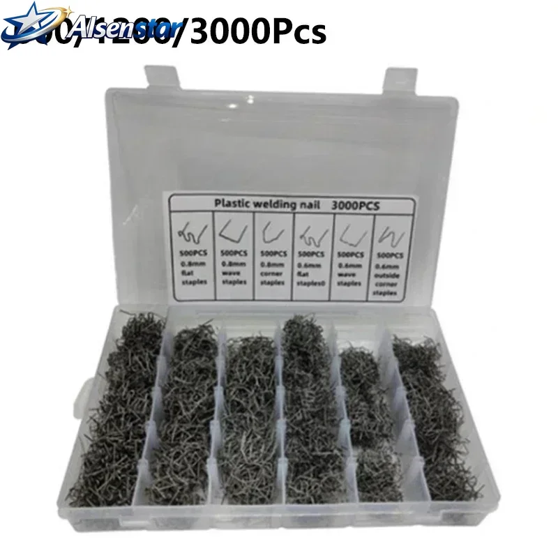 Car repair 600/1200/3000 pieces plastic hot staple bumper repair welding machine S-shaped waveform welding wire soldering iron