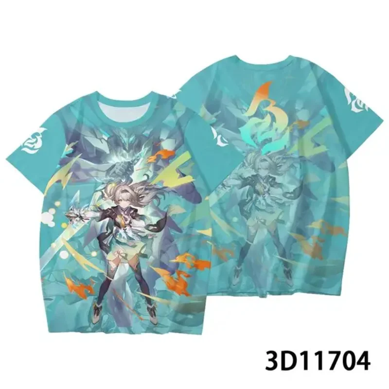 هونكاي: ستار رايل اليراع تأثيري قميص اليراع زي ثلاثية الأبعاد طباعة تي شيرت موضة ملابس الحفلات الصيف قميص قصير الأكمام