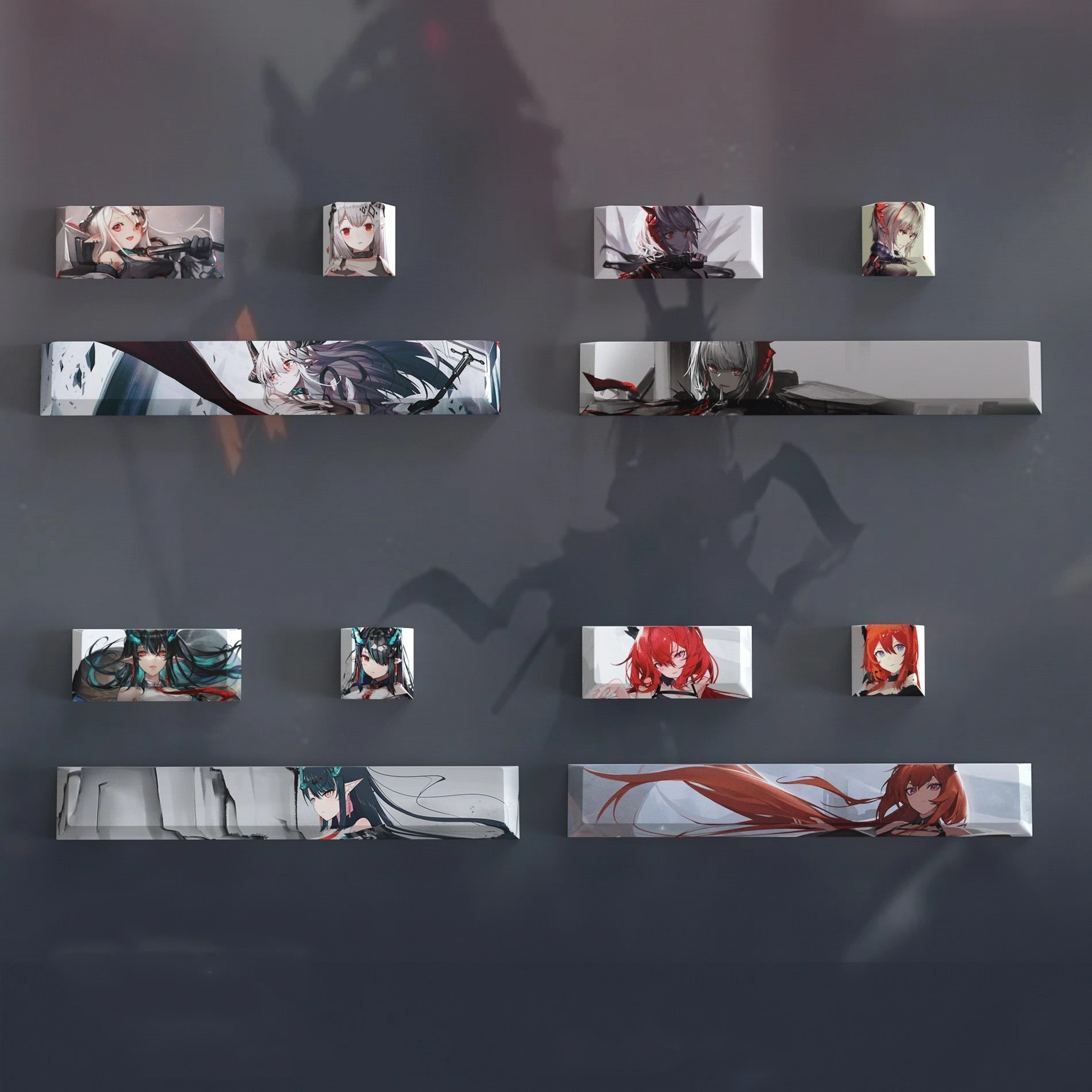 

3 клавиши/набор колпачков для ключей Arknights 6,25U Space Bar ESC 2,25U Enter колпачки для клавиш PBT Dye Subbed аниме мультфильм игровые колпачки Cherry Profile
