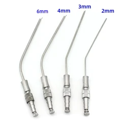 4pcs Dental Medical Surgery Aspirator Ferguson Frazier Suction Tube Laboratory Tube 3mm/4mm/6mm Implant Surgical Tool