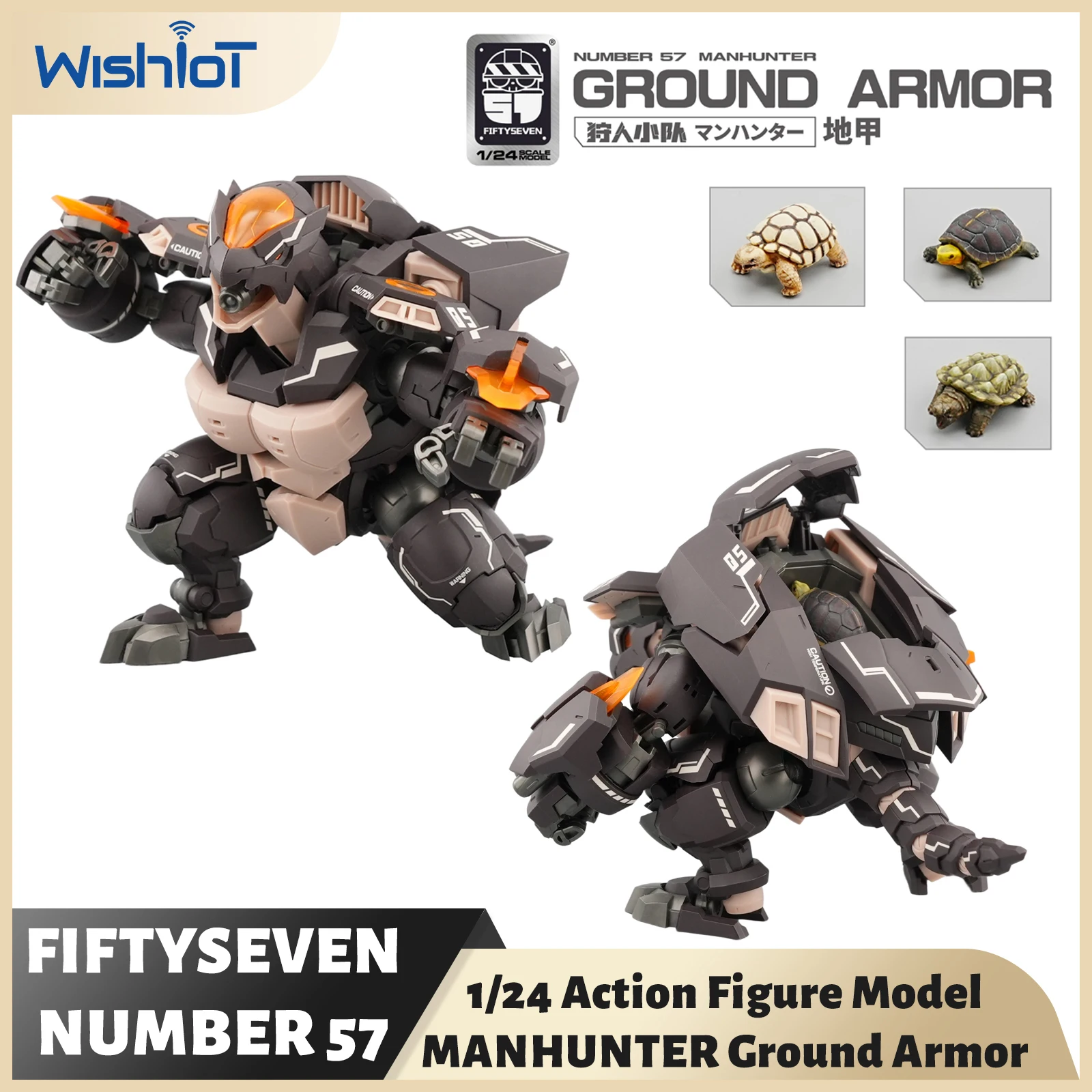 

FIFTYSEVEN Number 57 No.57 Manhunter GROUND ARMOR Turtle Armored Puppet Squad 3PCS Turtle Driver 1/24 Assemble Action Figure