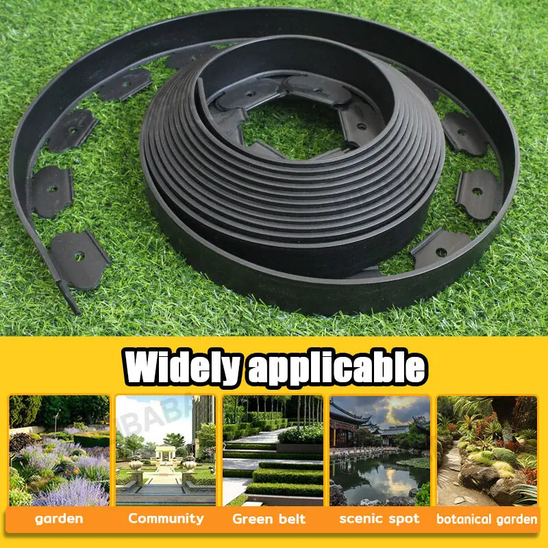Custom.Plastic Fence Factory Stadium Garden Fence Strip Stone and Grass Belt