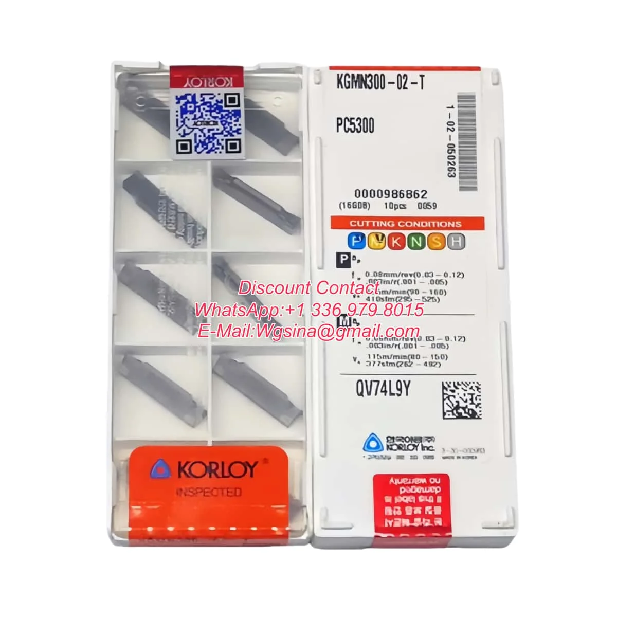 KORLY Original KGMN KGMN200 300 400 500 600 800 -02 04 08 -L R T NC5330 PC5300 NC3220 PC9030 NC6315 Groove Insert 10pcs