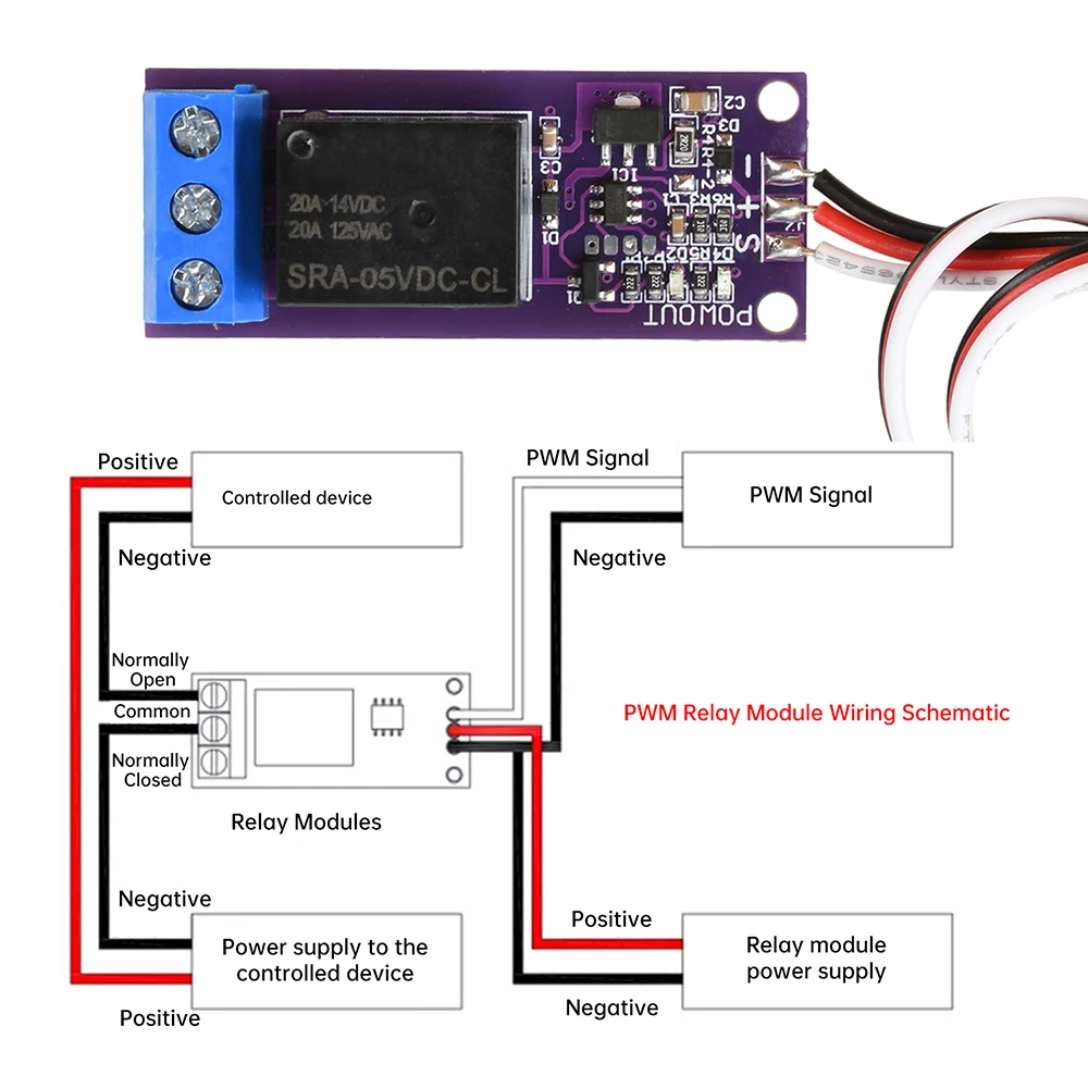 Universal Switch 3.3-15V PWM Switching Flight Light Controller RC Model Car Relay Switch with Wide Voltage Range