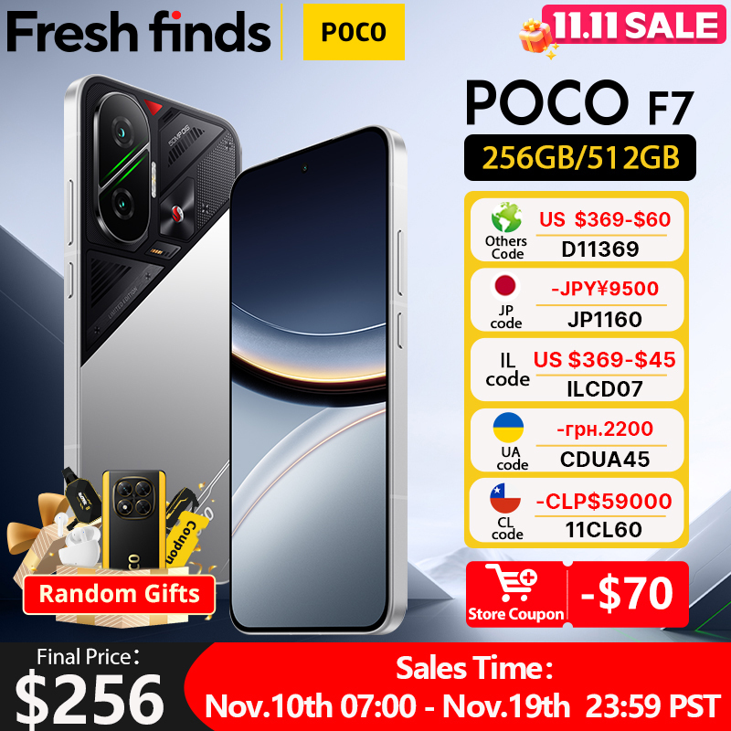  POCO F7 5G Snapdragon®8s Gen 4 NFC 6500mAh Battery 6.83" 1.5K AMOLED 50MP Camera OIS 90W HypeCharge Smartphone 