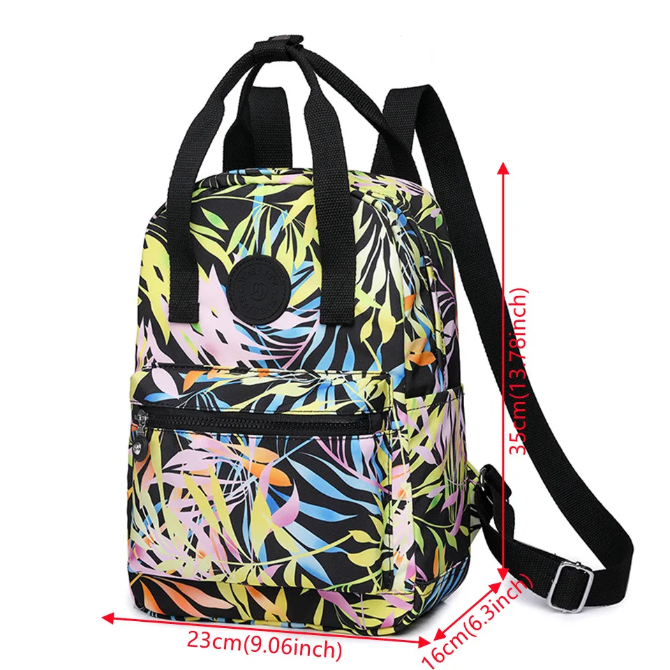 Women Nylon Backpack Fashion Female Shoulder Schoolbag Youth Vitality Style Multi-functional Travel School Bag