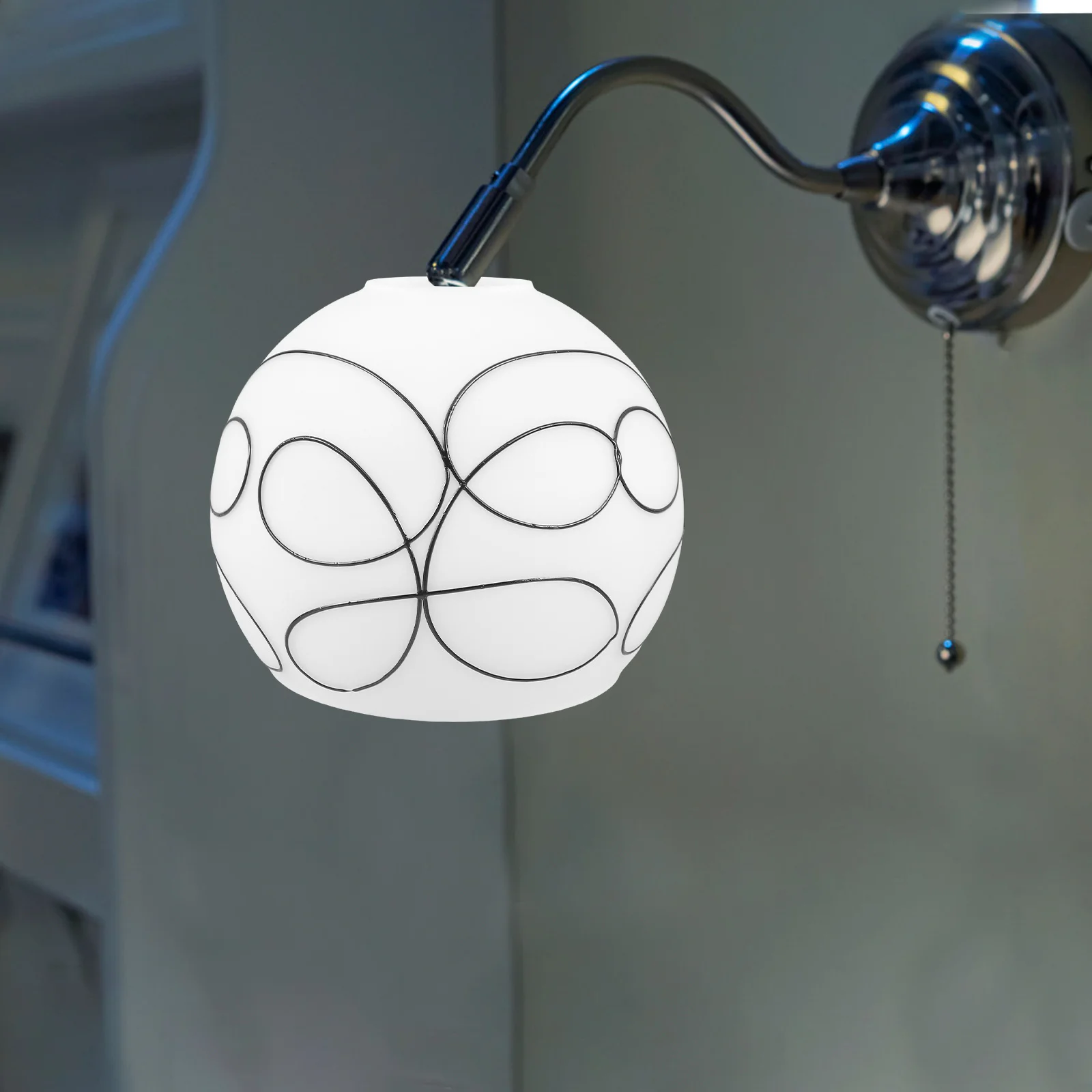 

Frosted Glass Lamp Shade Replacement E27 Socket Pendant Light Globe Wall Sconce Table Lamp Decorative Fixture Glass Lampshade