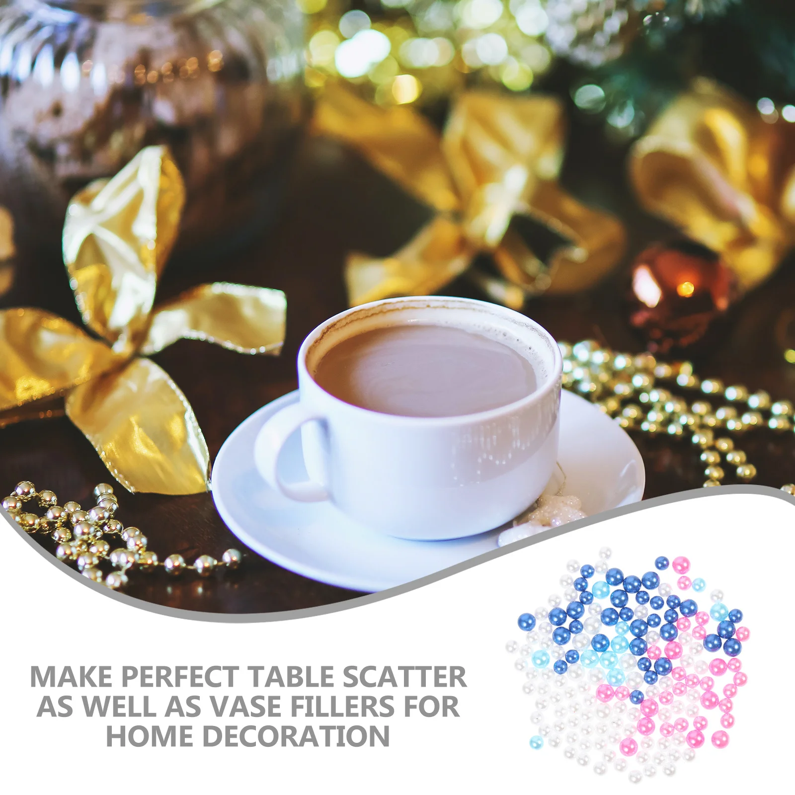 

3 Bags Floating Fake Pearl Undrilled Beads Vase Fillers For Wedding Party Decoration Diy Craft Table Scatter Artificial Pearl