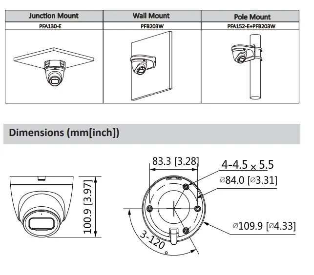 Dahua 8MP Camera 4K IR PoE IPC-HDW2841T-S 4MP IPC-HDW2441T-S Build-in Mic SD Card Slot Vehicle Human Detection WizSense