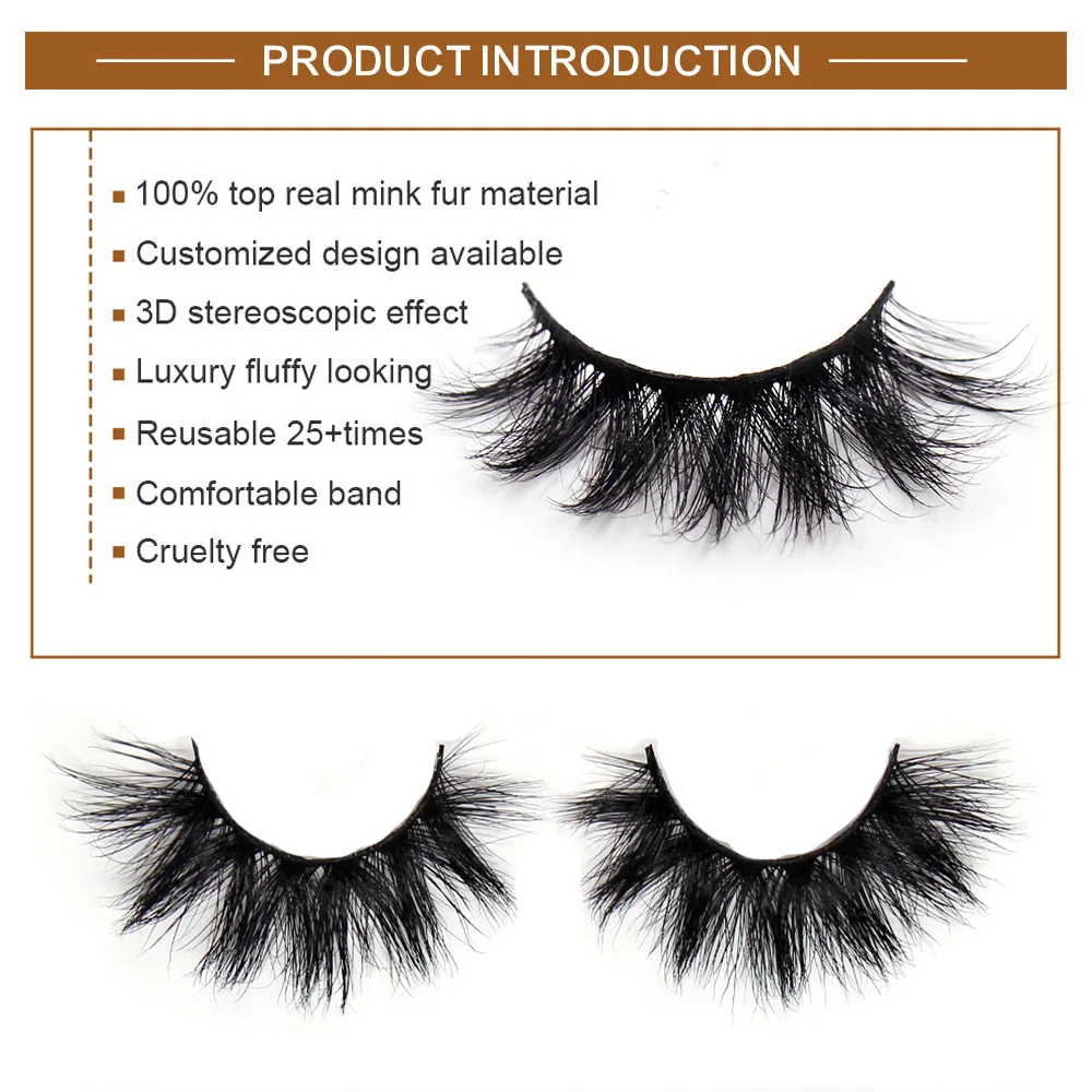 LEHUAMAO Makeup Mink Eyelashes 100% Cruelty free Handmade 3D Mink Lashes Full Strip Lashes Soft False Eyelashes Makeup Lashes