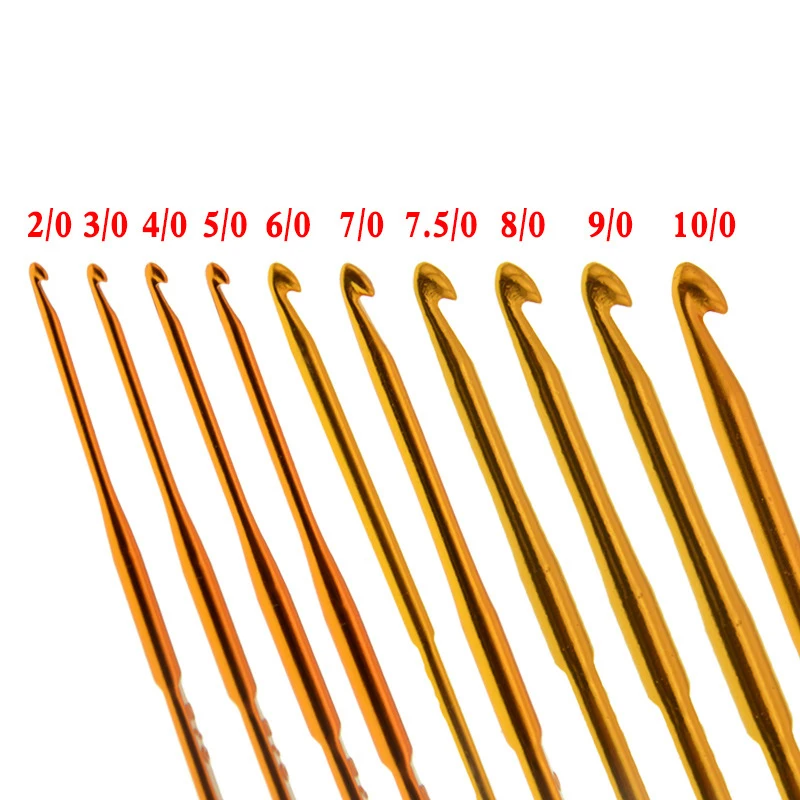 10pcs Weave Craft Sweater Knitting Metal Handle Craft Needles Alumina Double End Crochet Hook Knitting Needle(2mm-10mm)