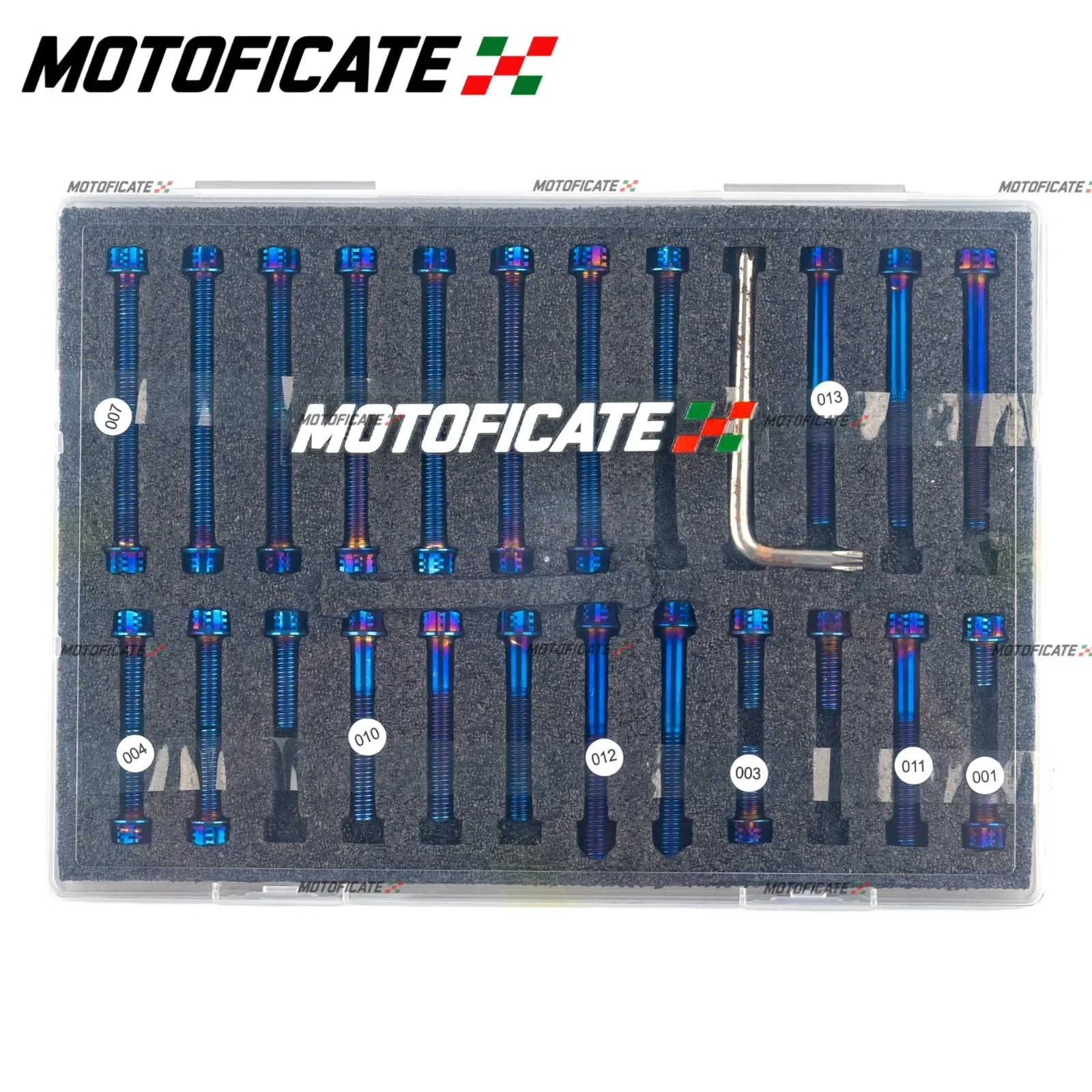 For Suzuki GSXR600 750 2006-2024 Motorcycle Engine Case Bolt Screw Set Blue Stainless Steel Fastener Accessories Kit