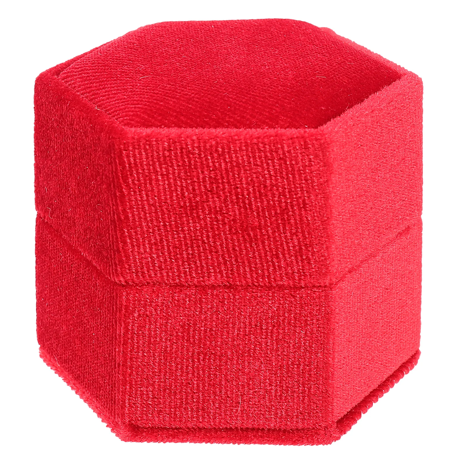 

Hexagon Couple Rings Box Premium Material Durable Safe Compact Design Lightweight Portable Wedding Anniversary Birthday