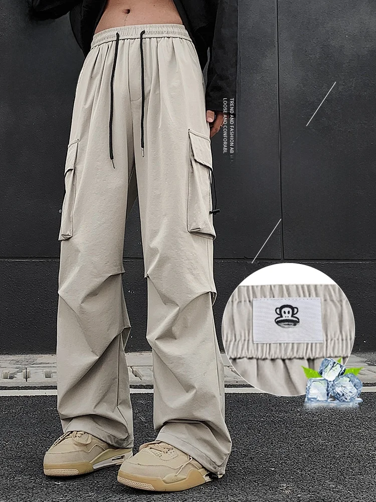 

Loose Straight Leg Monkey American Paratrooper Work Pants Men's Spring New Casual Long Trousers Youth Active Sle