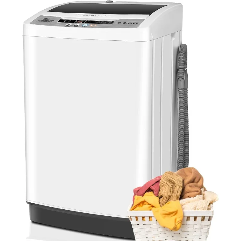 

2.4 Cu.Ft Portable Washing Machine, with Drain Pump, with 10 Programs 8 Water Levels LED Display for Apartments, RV, Dorms