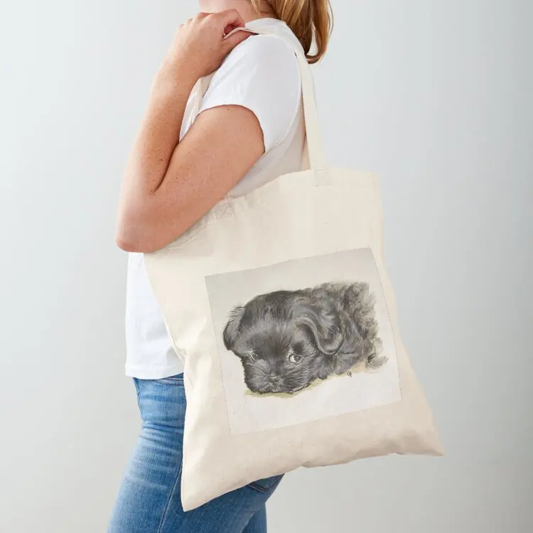 

Black Shih Tzu Puppy Tote Bag Candy bags Canvas bag for women sacs de shopping eco pack