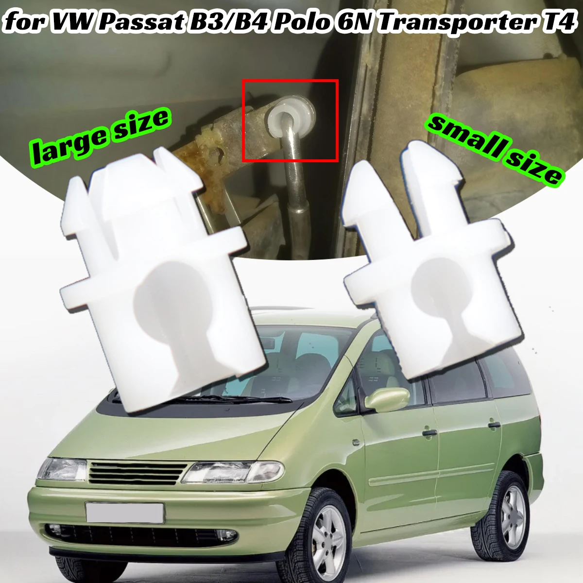 10pc for VW Passat B3/B4 Polo 6N Transporter T4 Front Door Linkage Clip Lock Connector Rod Latch Catch Accessories Interior Kit