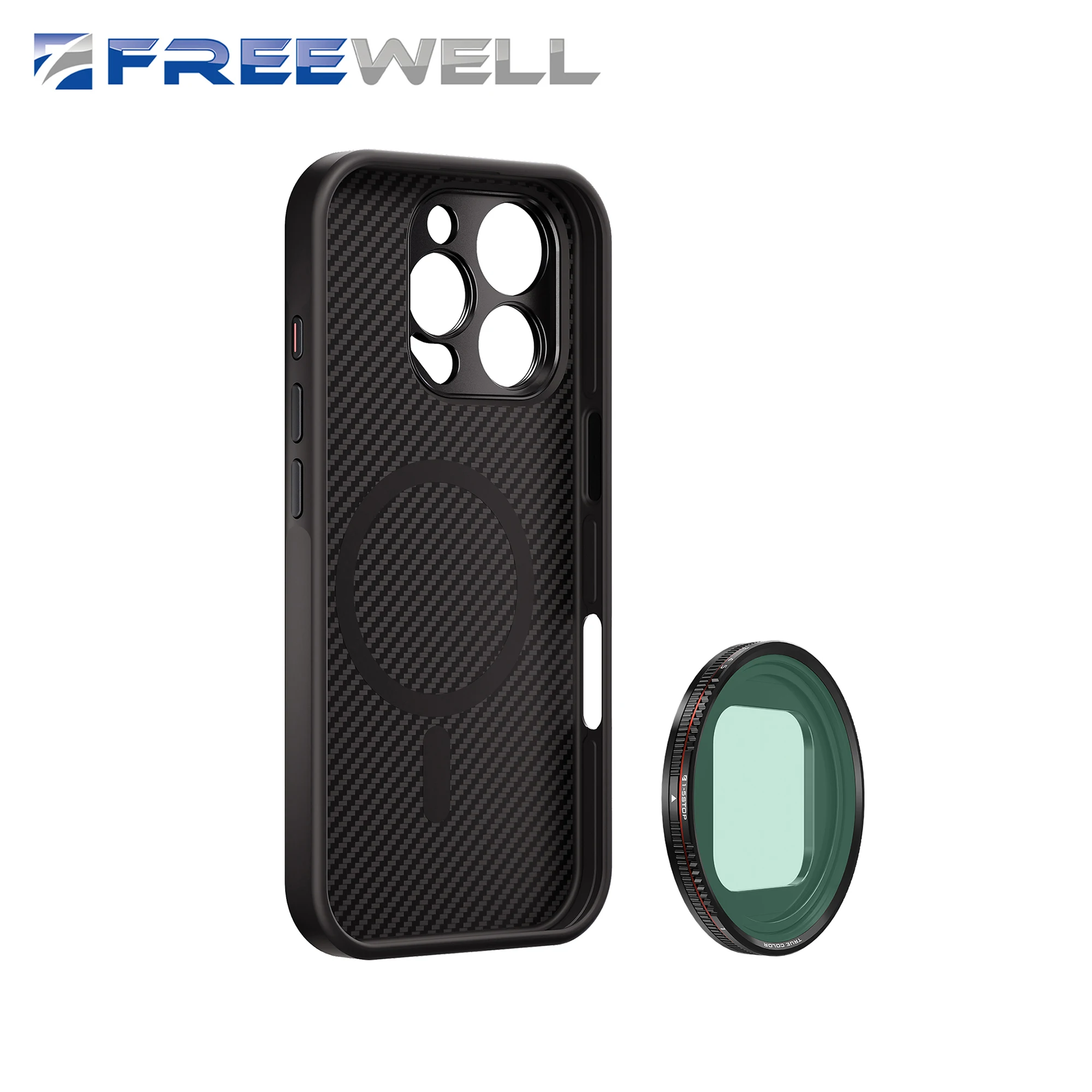 Freewell Sherpa Basic Kit VND 1-5 Filter and 17MM Phone Case Compatible iPhone 16/15/14/13 Pro & Pro Max Photography Accessories