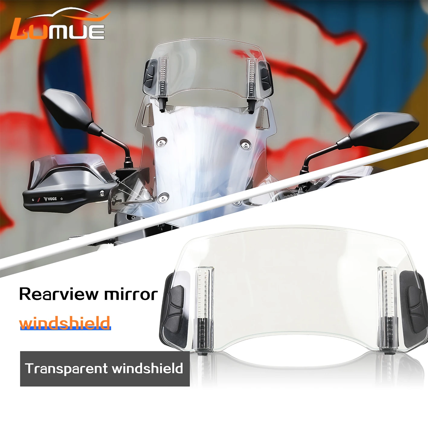 

For Loncin VOGE SR4 MAX SR4MAX 2022-2024 Heighten Windscreen Windshield Universal Adjustable Windscreen Motorcycle SR4 MAX