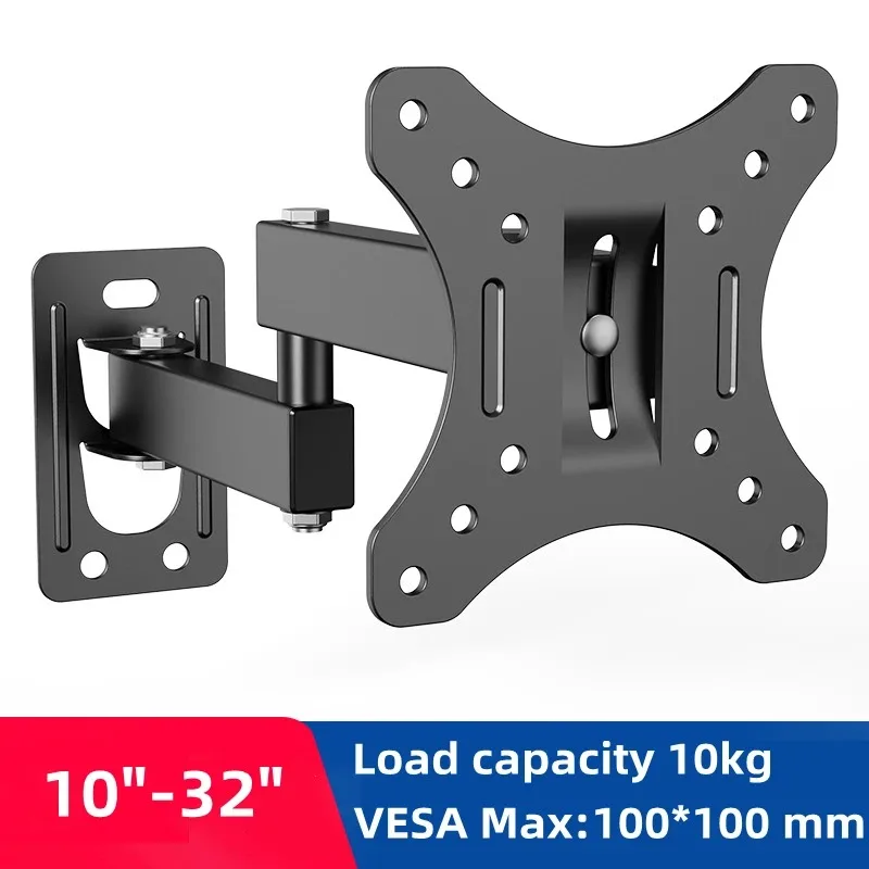 

Adjustable TV Mounts Wall Mount Bracket Supports 10"-32" LED/LCD TVS,Holds Up to 10kg, 100*100, Home Office Use TV Stand