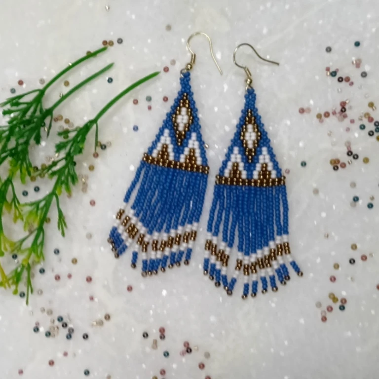 

Серьги из рисовых бусин, кисточки, радужная геометрия, градиент цвета, ручное плетение, сплав, женские богемные модные простые серьги из бисера