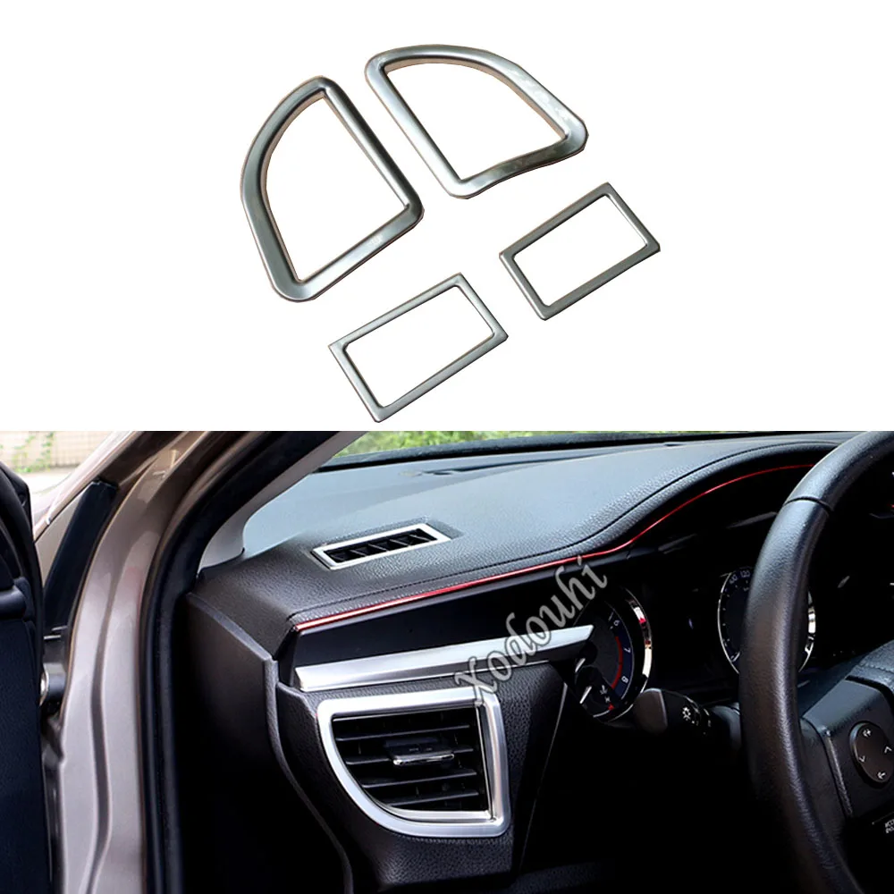 

For Toyota Corolla Altis 2014 2015 2016 2017-2019 Car Garnish Cover Trim ABS Matte Front Condition Air Conditioning Outlet Vent