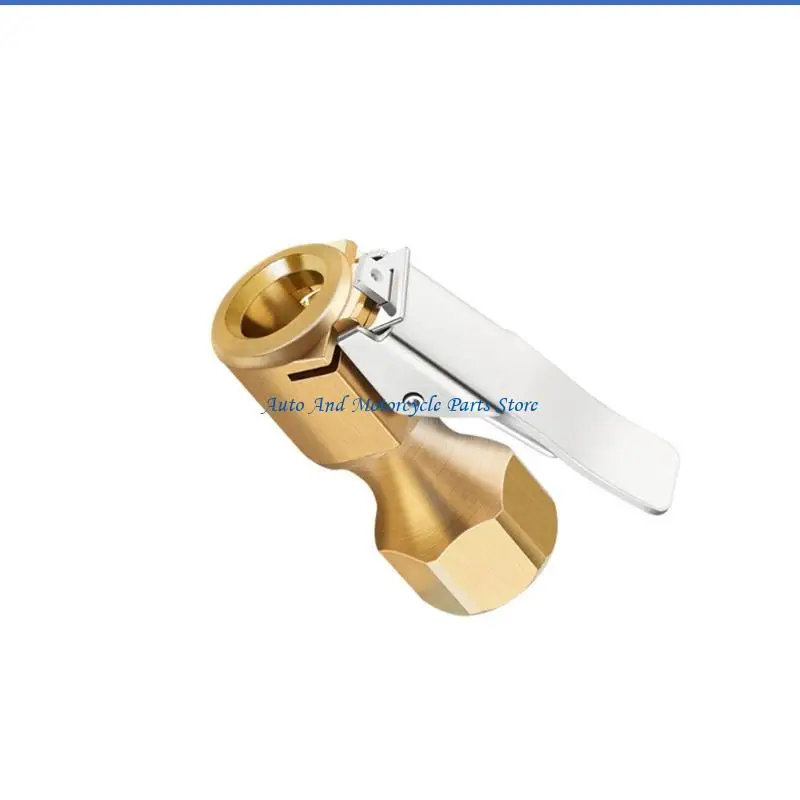 

P9FD 1/4 "Brass Tire Inflator Lock Chuck Air Compressor Quick Adapter with Clip Connector Tongue Car Accessories