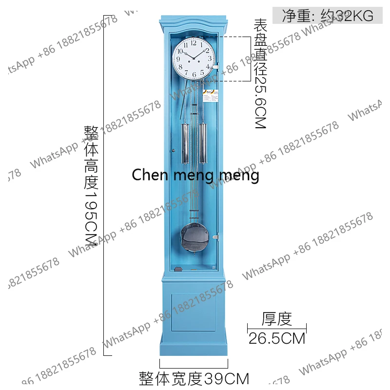 simple floor clock living room European floor clock modern light luxury mechanical floor clock
