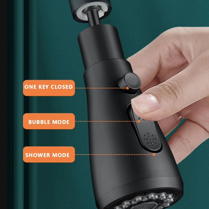 TMOK 360 ° Rotating Faucet  3 Adjustment Modes Kitchen Faucet Extender Universal Kitchen Accessories