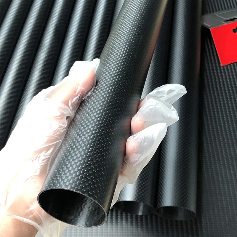 2pcs 3K Carbon Fiber Tube High Composite Hardness Material Length 500mm Twill matte OD6-32mm Pipes For Plant Protection Aircraft