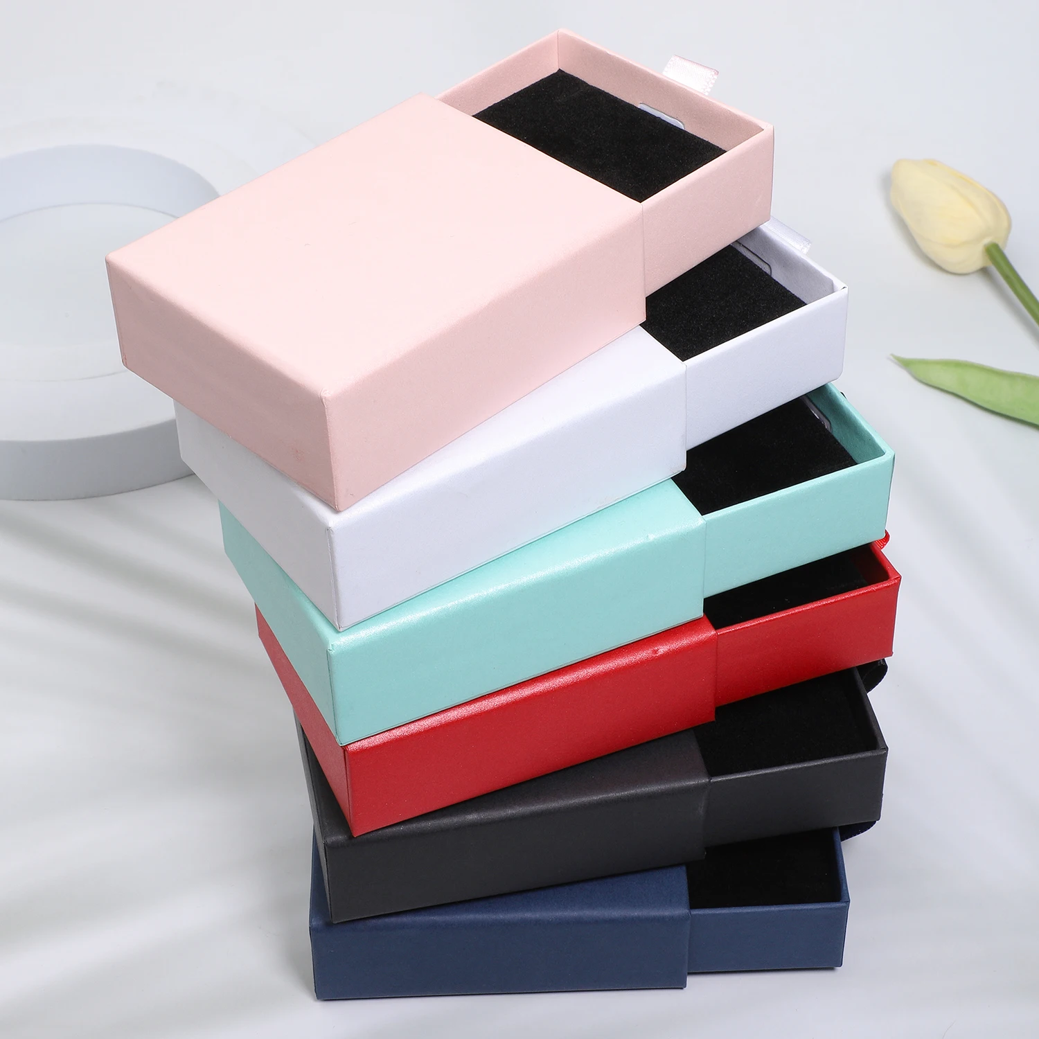 1pcs Paper Drawer Jewelry Packaging Box For Necklace Bracelet Earrings Jewelry Storage Display Gift Boxes Case Wholesale